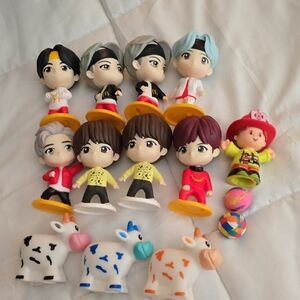 Colorful Cartoon Character Figurines Set